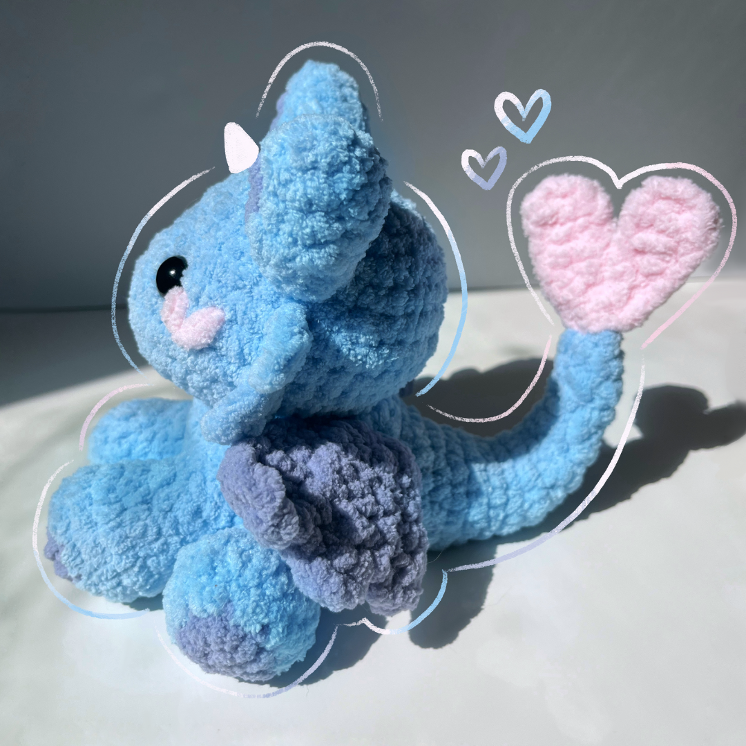 Heart Dragon - Plushie