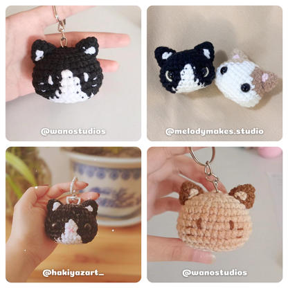 4 in 1 Kitty Keychains - Digital Pattern