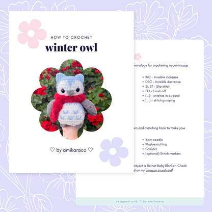 Winter Owl - Digital Pattern