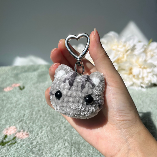 Grey Tabby Cat - Keychain