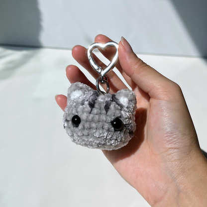 Grey Tabby Cat - Keychain